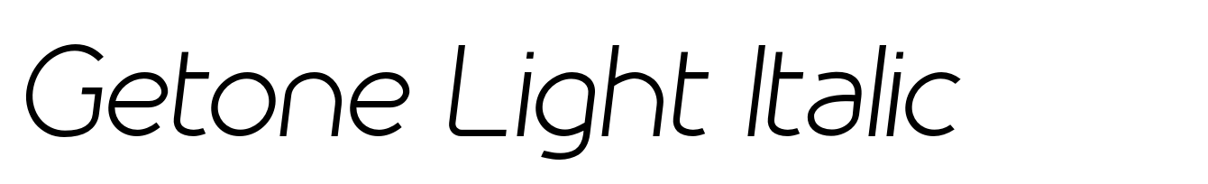 Getone Light Italic